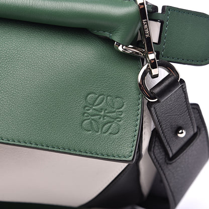 Loewe Calfskin Medium Puzzle Bag Forest Green White Black 11 of 11