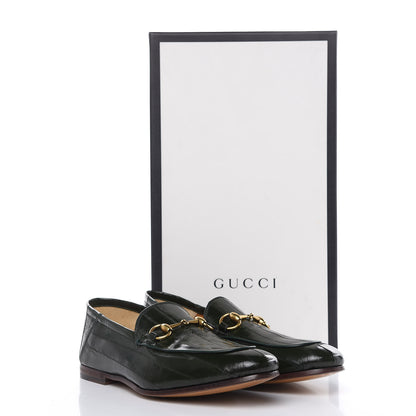 Gucci Eel Mens Horsebit Loafers 5 Verde 11 of 11