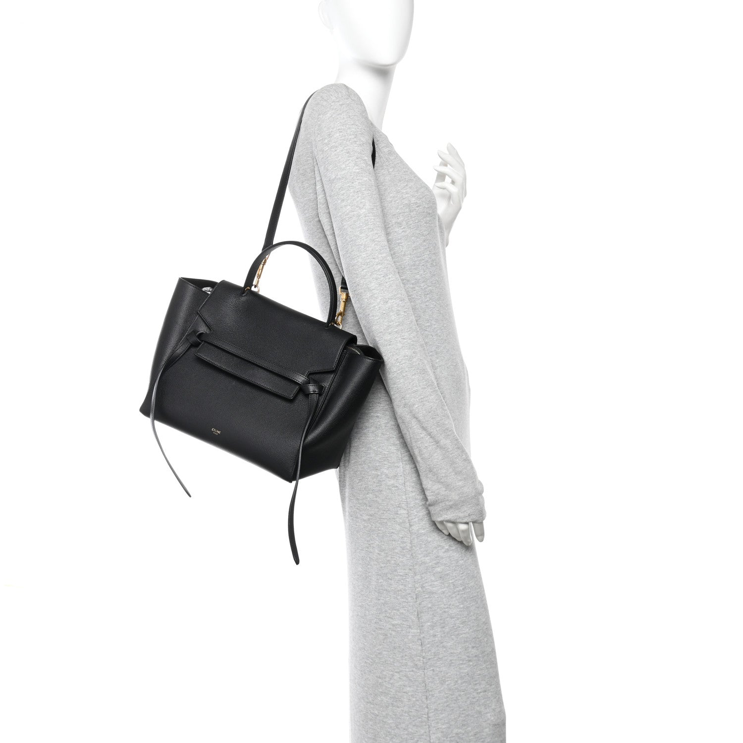 Celine Grained Calfskin Mini Belt Bag Black 2 of 11