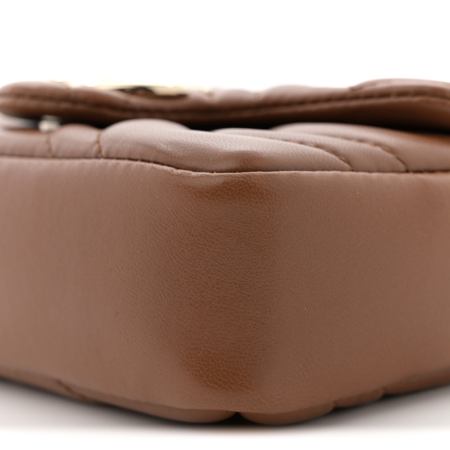Lambskin Matelasse Mini GG Marmont Shoulder Bag Brown