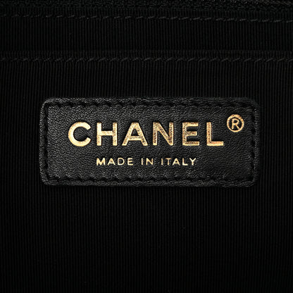 Chanel Metallized Calfskin Quilted Small XXL Travel Flap Bag Black 6 of 10