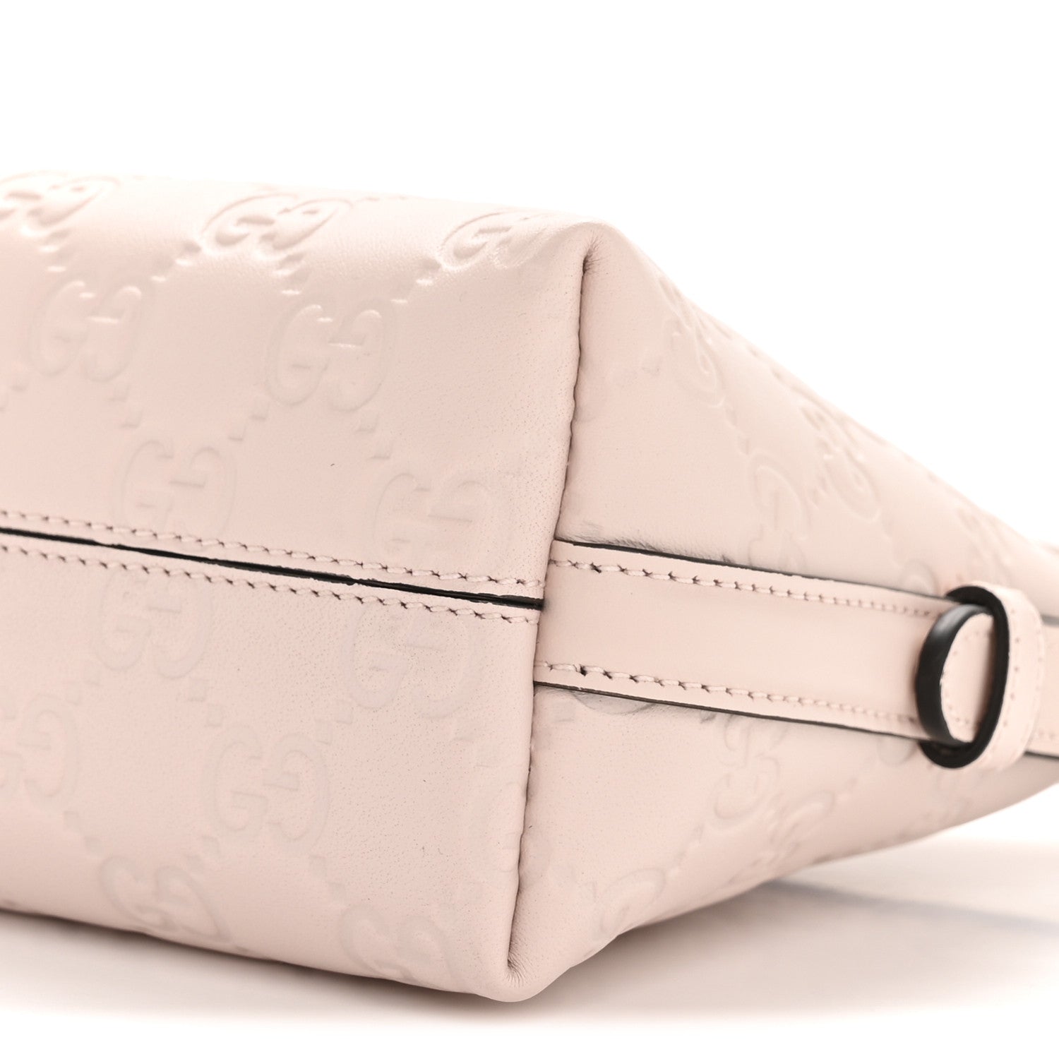 Gucci GG Calfskin Embossed Emblem Small Shoulder Bag Pink 10 of 11