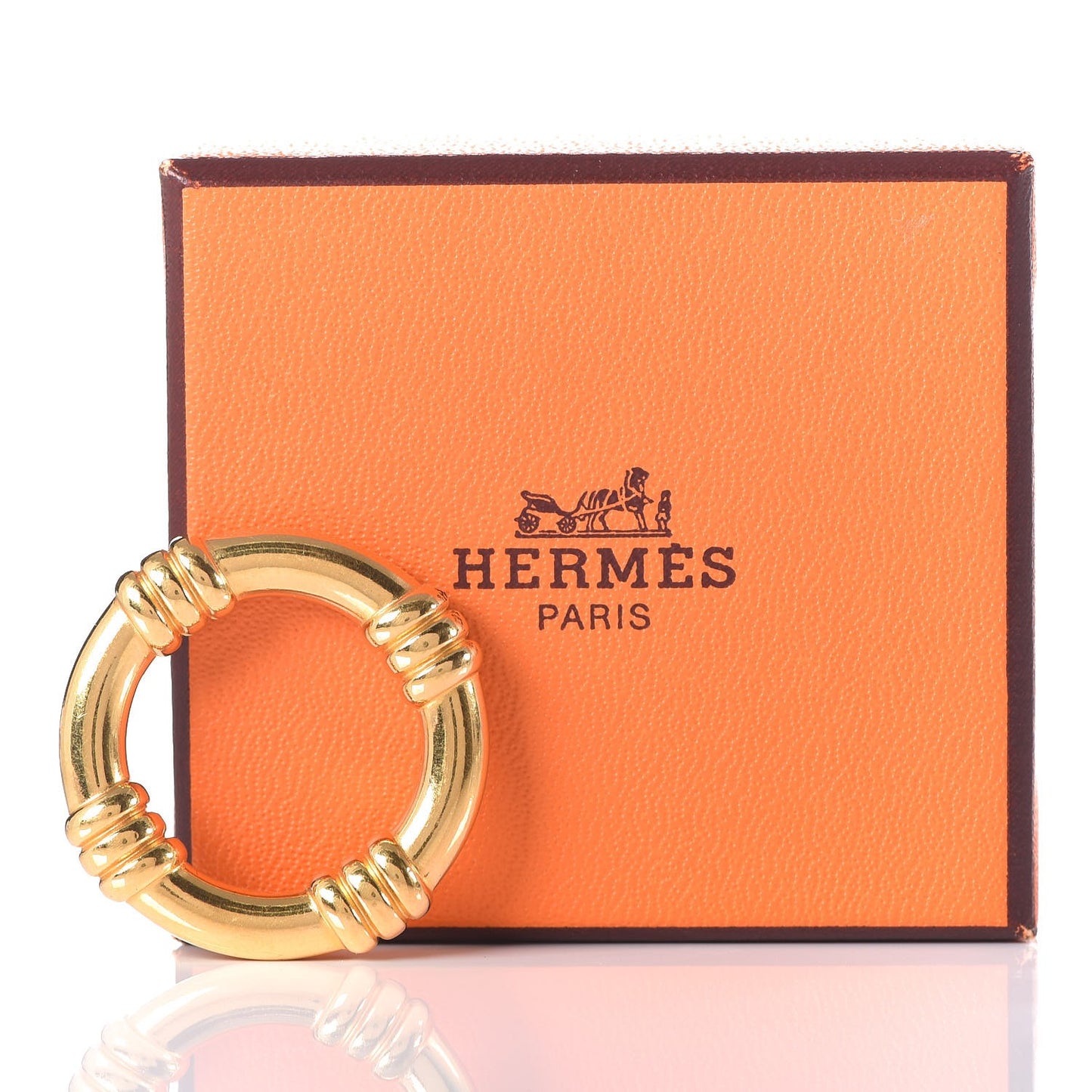 Permabrass Bouee Scarf Ring Gold
