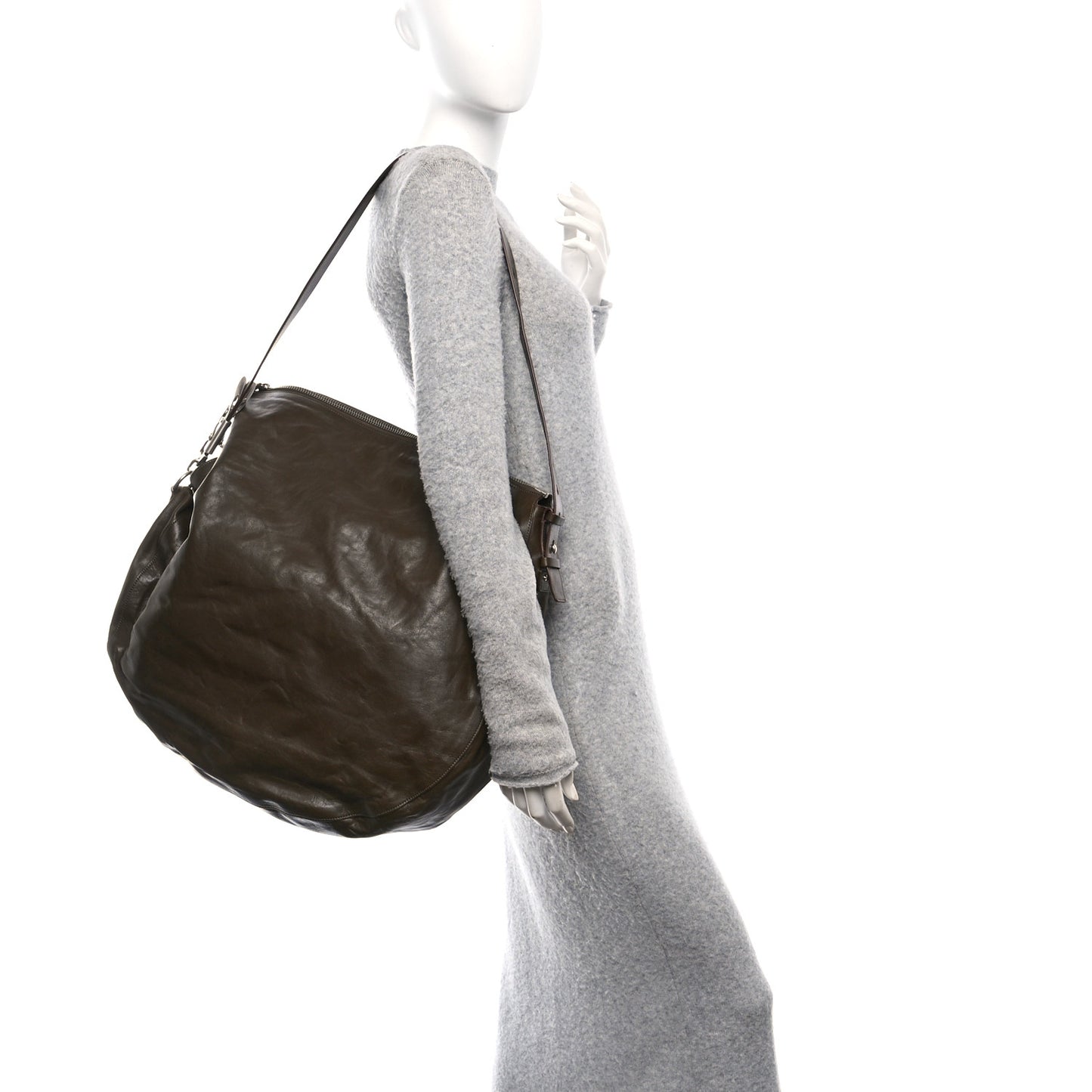 Calfskin Large Knight Bag  Brown