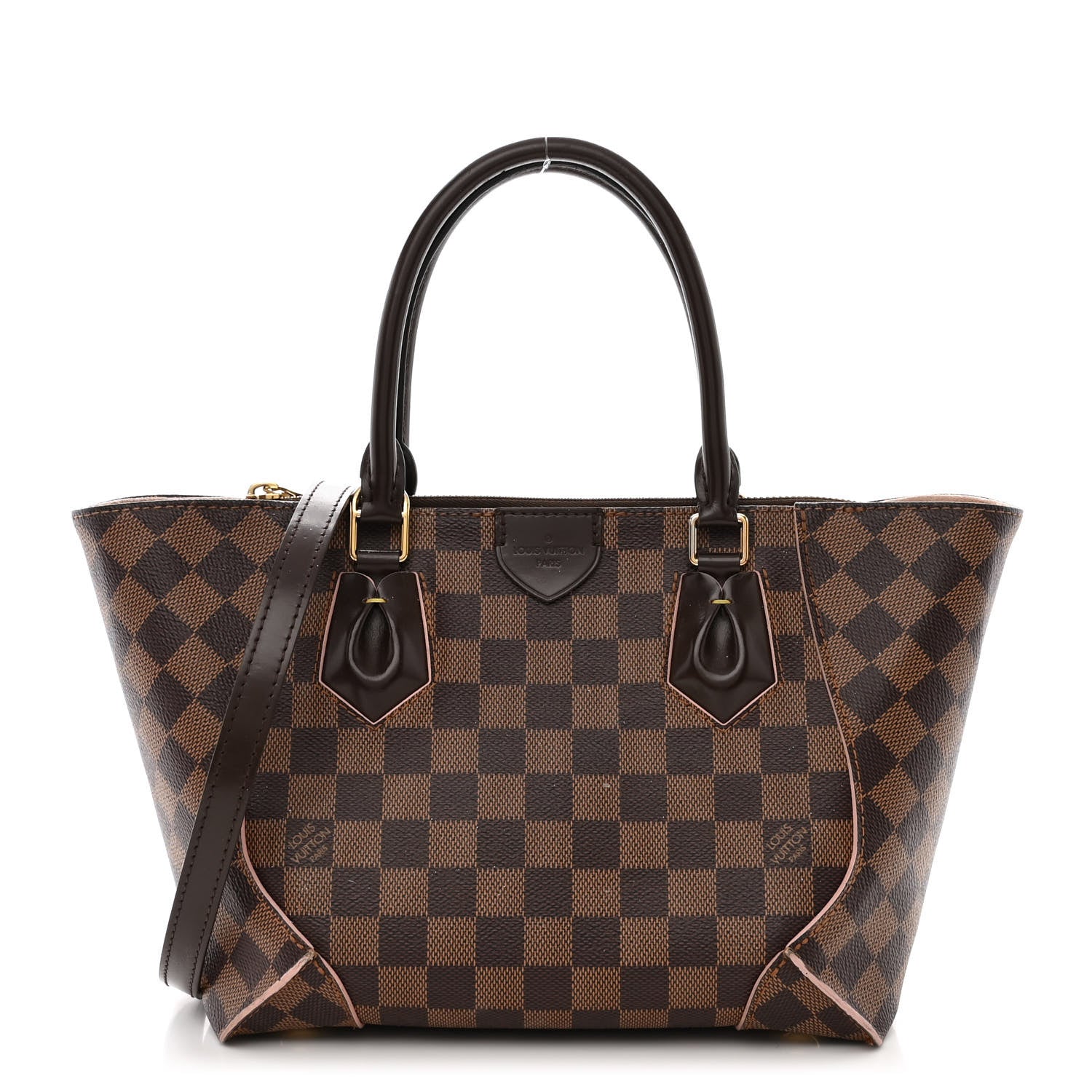 Louis Vuitton Damier Ebene Caissa Tote PM Rose Ballerine 1 of 16