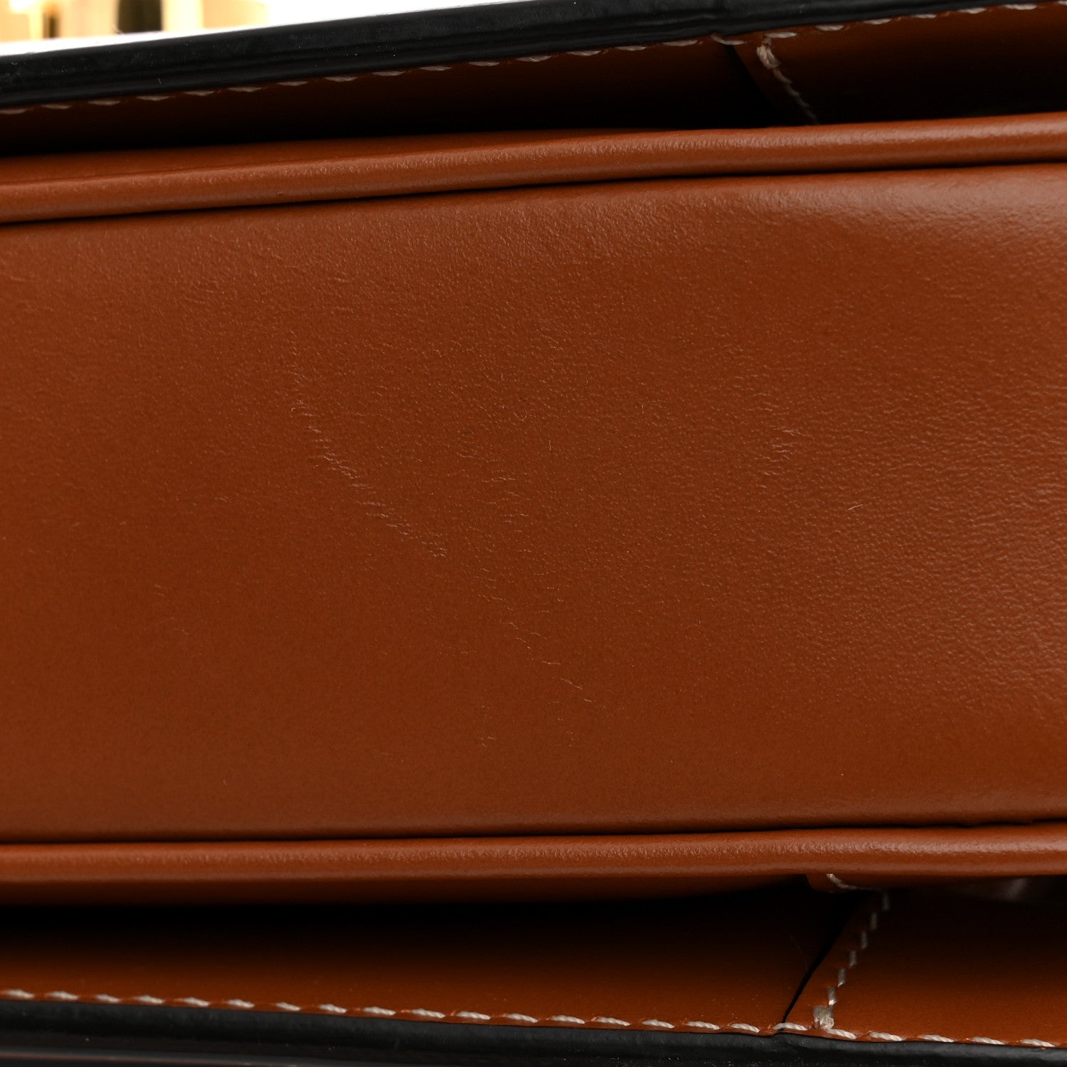 Celine Triomphe Canvas Calfskin Medium Triomphe Bag Tan 12 of 13