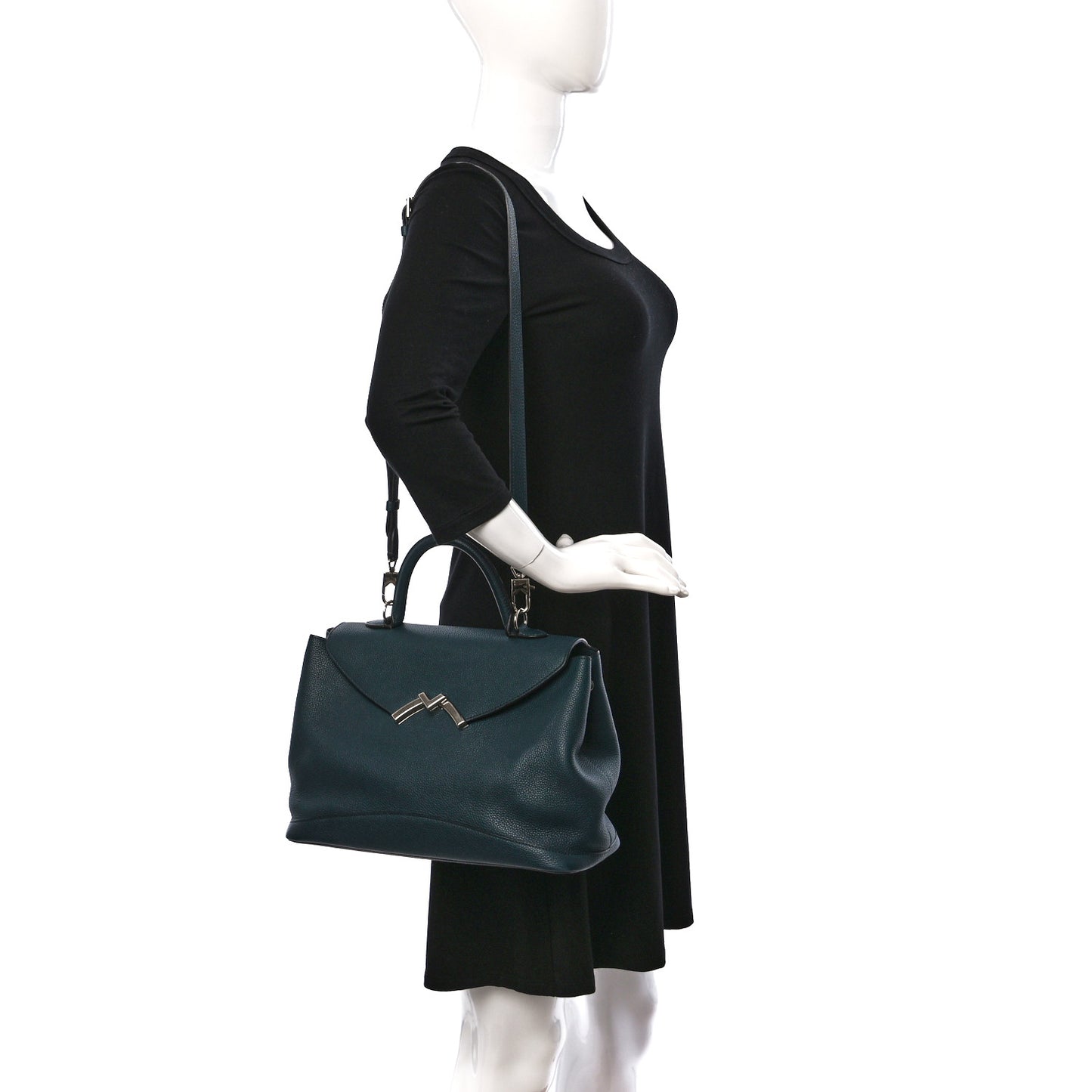 Taurillon Blush Calfskin Gabby MM Peacock