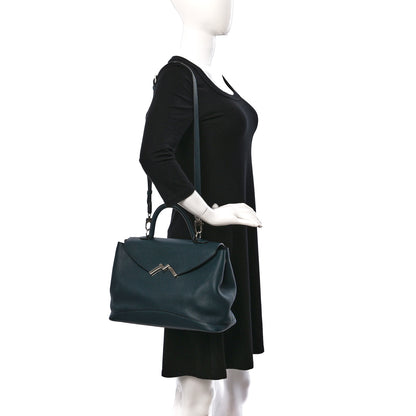 Moynat Taurillon Blush Calfskin Gabby MM Peacock 3 of 11