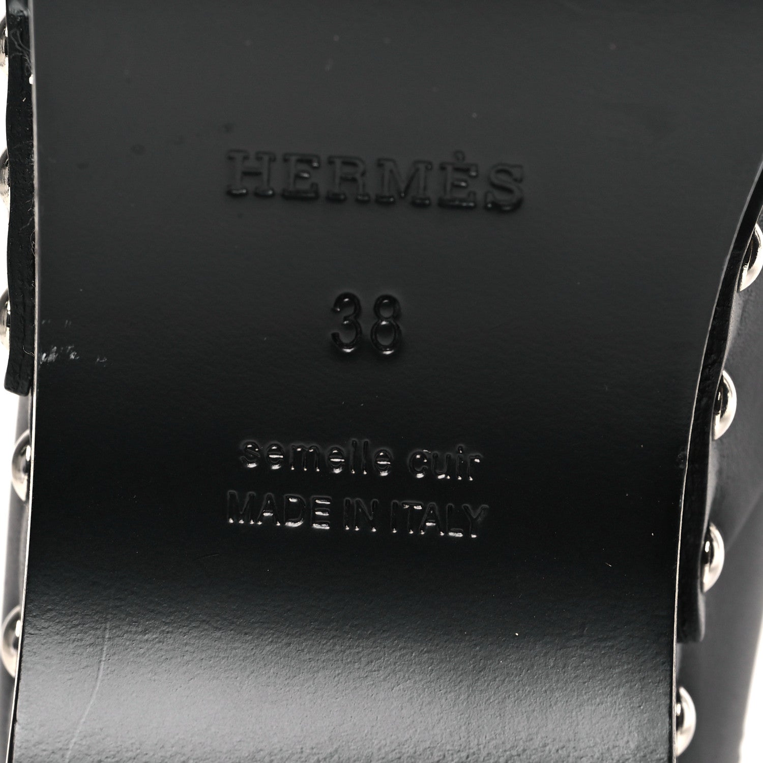 Hermes Calfskin Calya Mules 38 Black 7 of 8