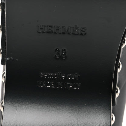 Hermes Calfskin Calya Mules 38 Black 7 of 8