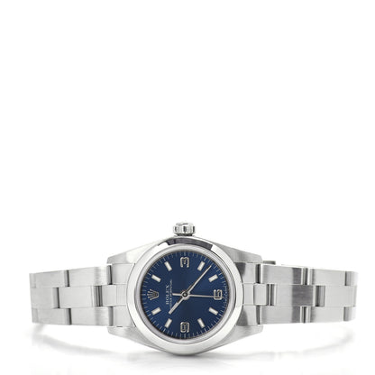 Rolex Stainless Steel 24mm Oyster Perpetual Watch Blue 76080 2 of 4