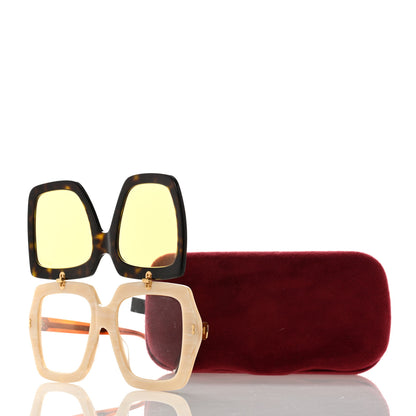 Gucci Acetate Oversized Flip Up Sunglasses GG0088S Tortoise 9 of 9
