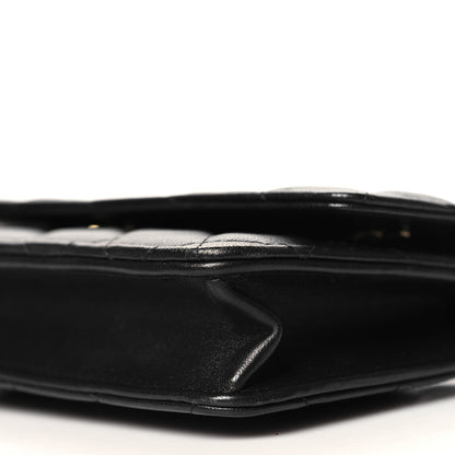 Chanel Lambskin Quilted Wallet On Chain WOC Black 11 of 12