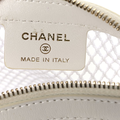Chanel Mesh Shiny Lambskin Chain Hobo White 7 of 12