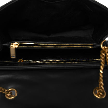 Saint Laurent Calfskin Y Quilted Monogram Medium Loulou Chain Satchel Black 5 of 9