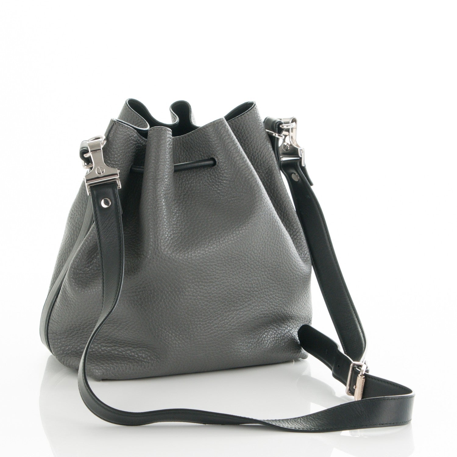 Proenza Schouler Calfskin Buffalo Medium Bucket Bag Grey 3 of 7
