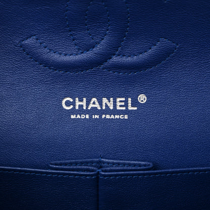 Chanel Patent Quilted Medium Double Flap Blue 6 of 12