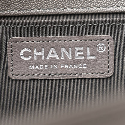 Chanel Caviar Quilted Medium Boy Flap Grey 6 of 10