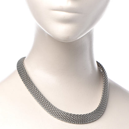 Tiffany Sterling Silver Somerset Mesh Necklace 2 of 5