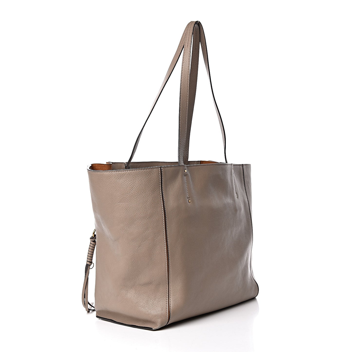 Smooth Calfskin Medium Milo Shopping Tote Motty Grey