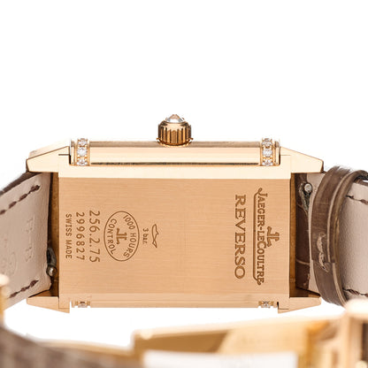 Jaeger-LeCoultre 18K Rose Gold Diamond 23mm Reverso Classic Duetto Manual Winding Watch Q2562402 7 of 7