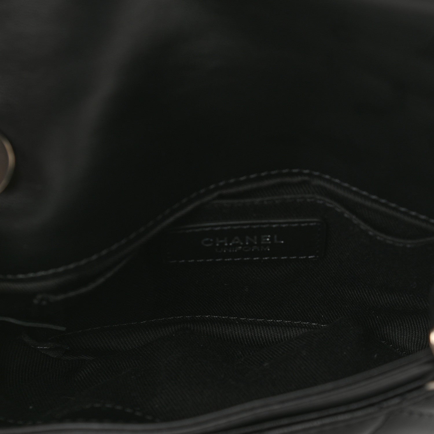 Chanel Calfskin Quilted CC Uniform Flap Belt Bag Black 5 of 11