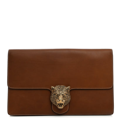 Gucci Calfskin Animalier Clutch Brown 1 of 7