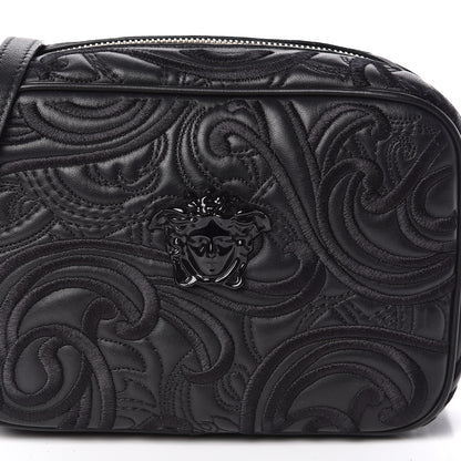 Versace Nappa Embroidered Baroque Palazzo Camera Bag Black 9 of 9