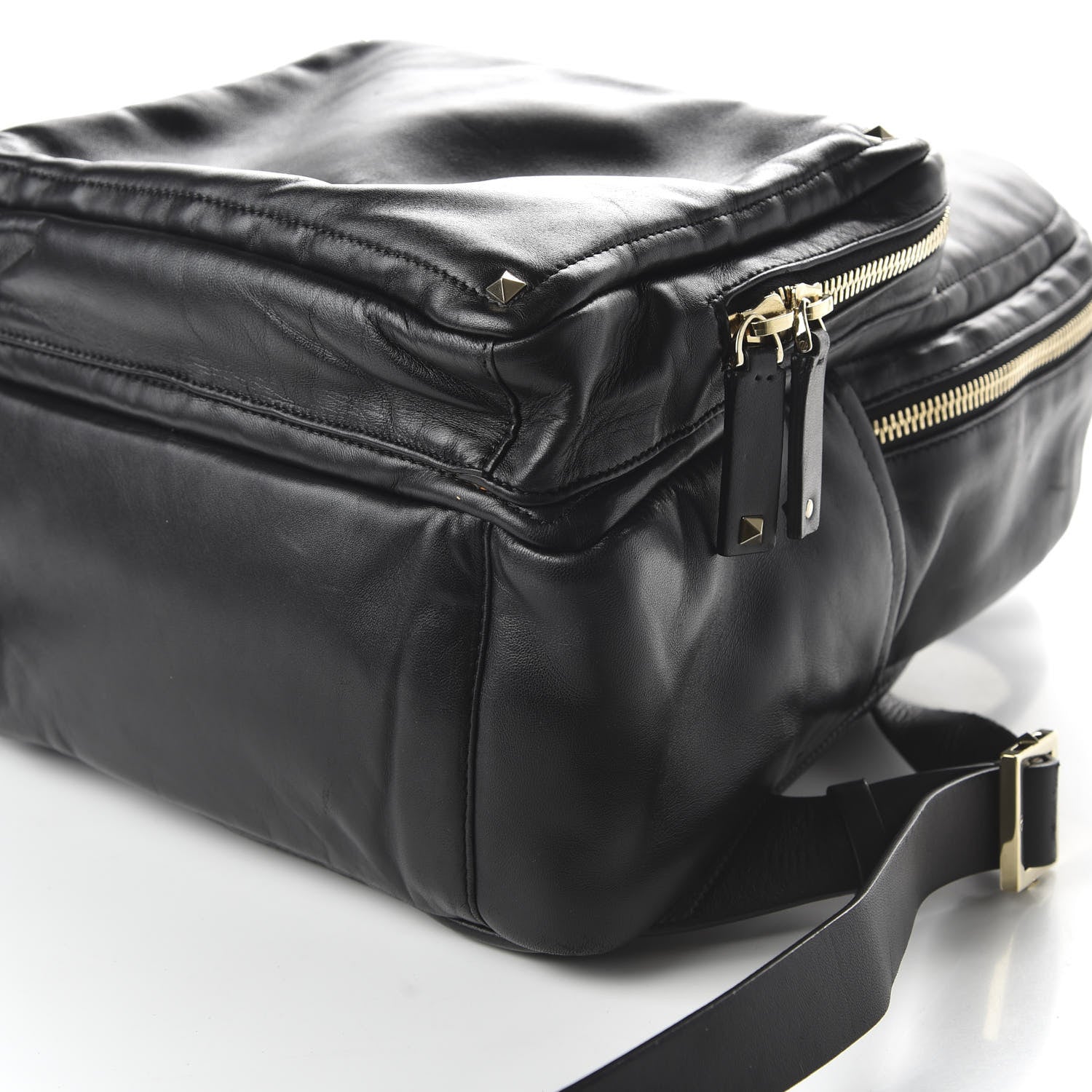 Valentino Garavani Calfskin Rockstud Backpack Black 6 of 10