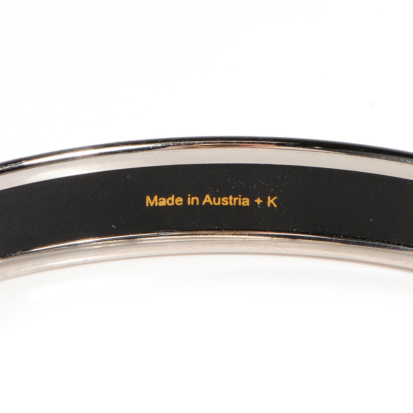 Enamel Printed Recherche H Narrow Bracelet 70 Black