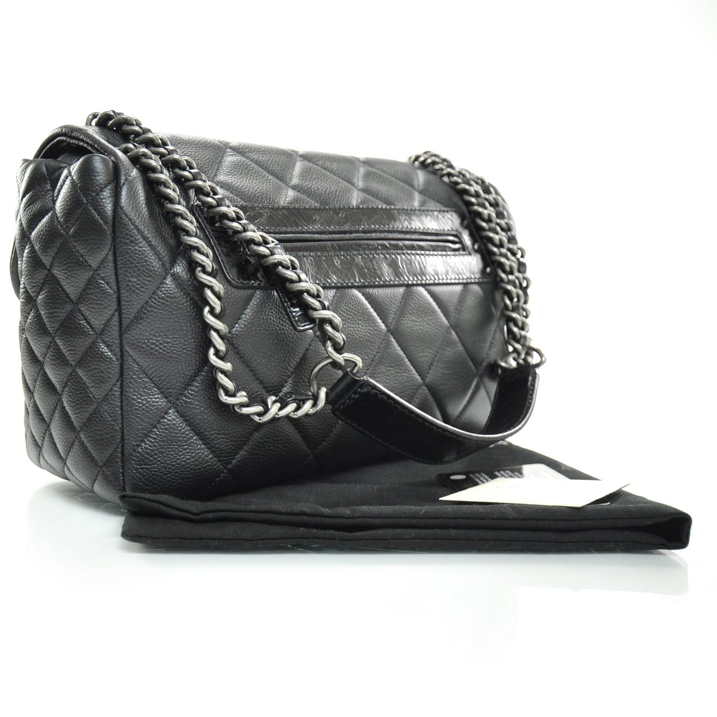 Caviar Quilted Flap Bag Black