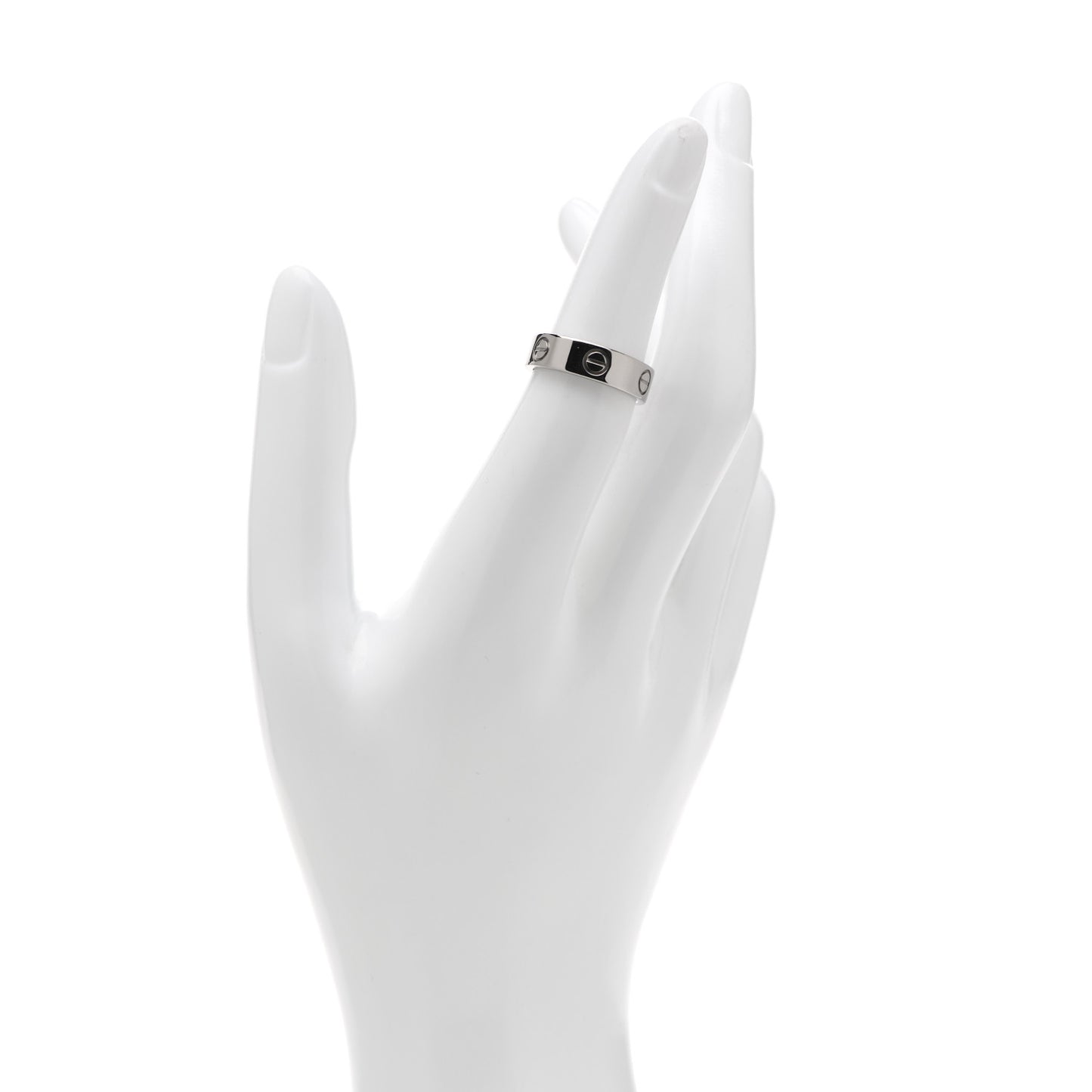 18K White Gold 5.5mm LOVE Ring 52 6