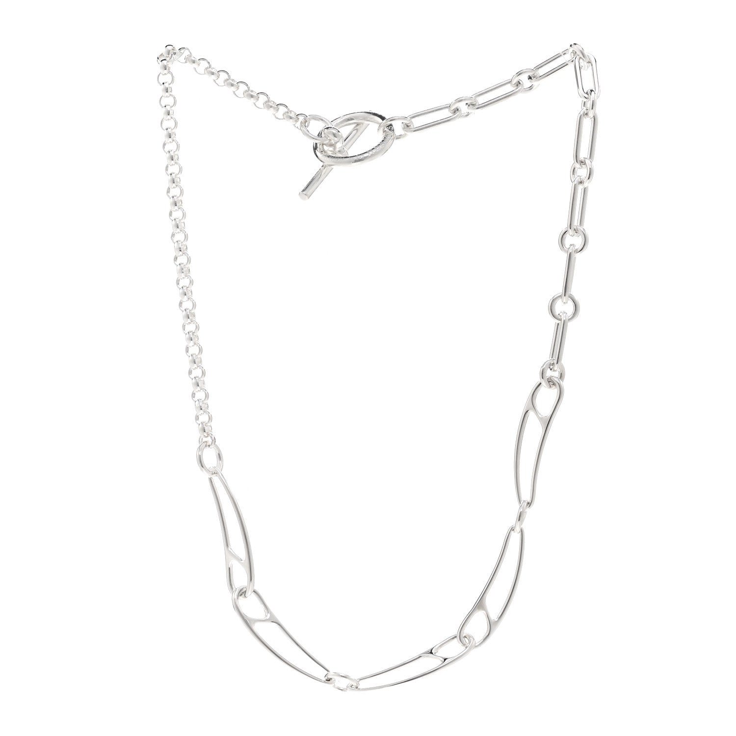 Hermes Sterling Silver Chaine d'Ancre Punk Necklace ST 3 of 5