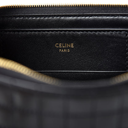 Celine Calfskin Quilted C Charm Pouch Black 6 of 7