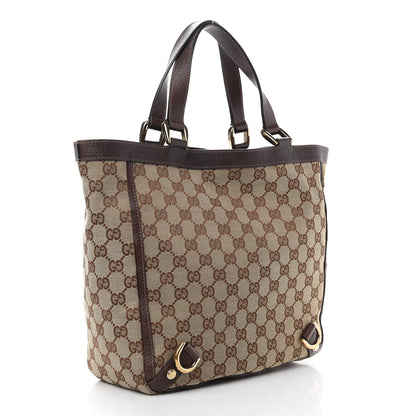 Gucci Monogram Small Gold D Ring Tote Brown 3 of 9
