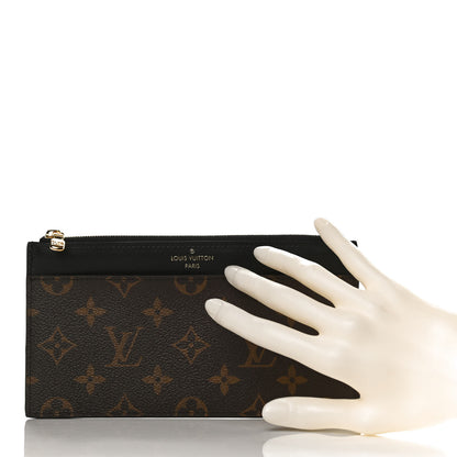 Louis Vuitton Monogram Slim Purse Black 2 of 9