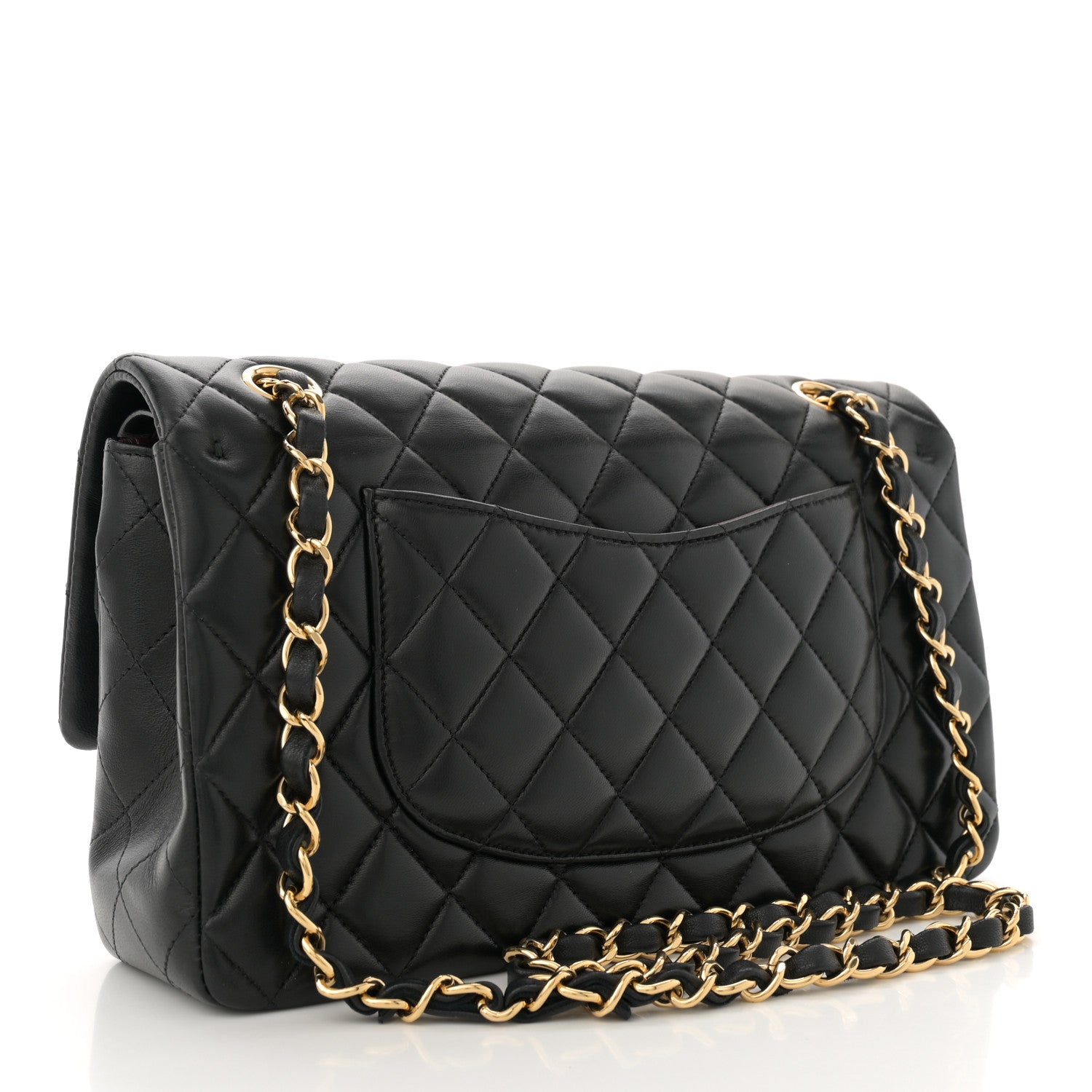 Chanel Lambskin Quilted Medium Double Flap Black 3 of 12