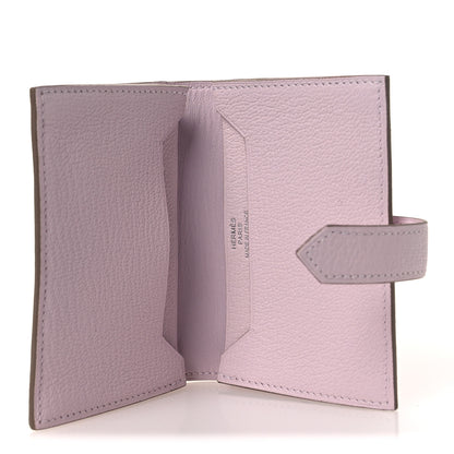 Hermes Chevre Mysore Bearn Card Holder Wallet Mauve Pale 5 of 9