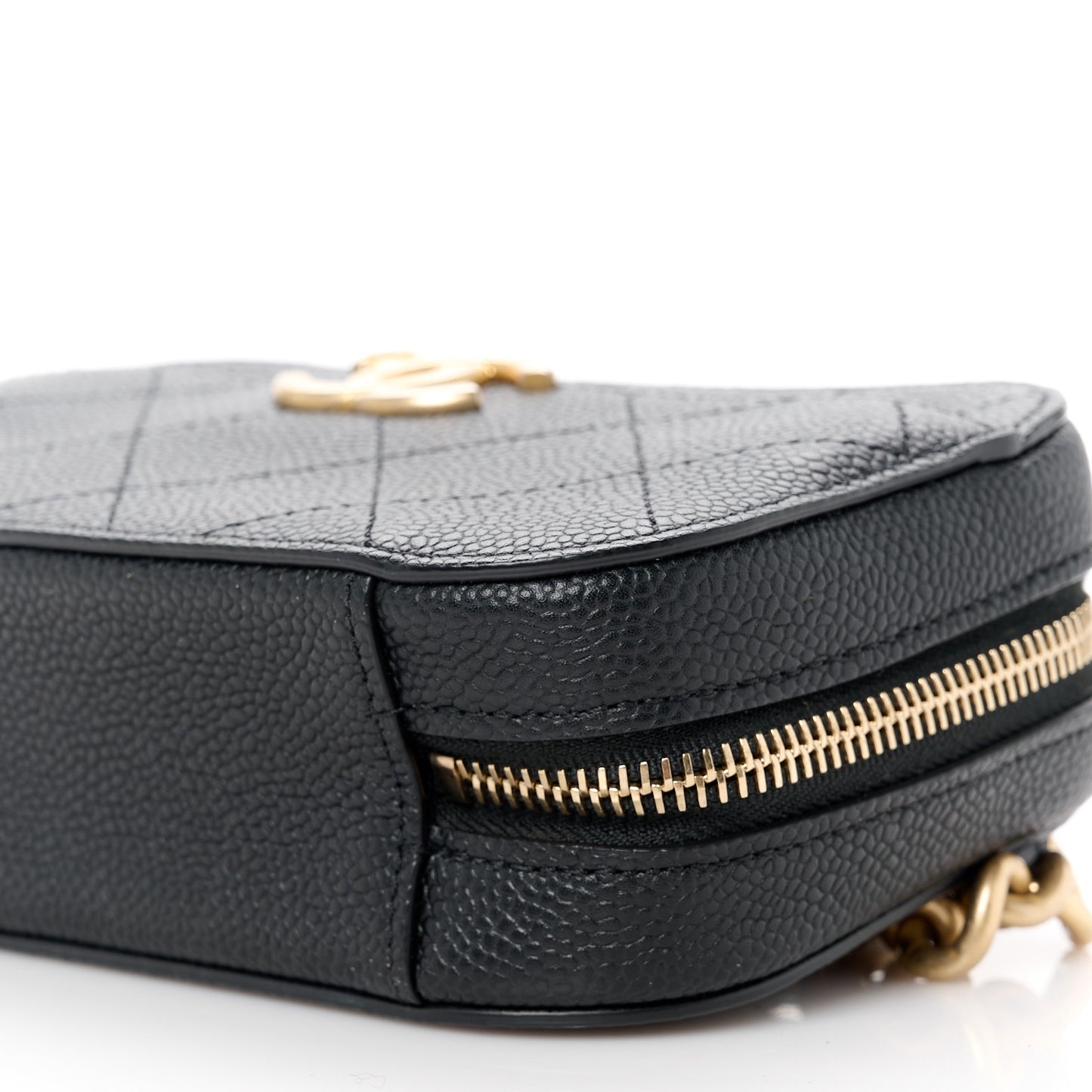 Caviar Quilted Waist Bag Black