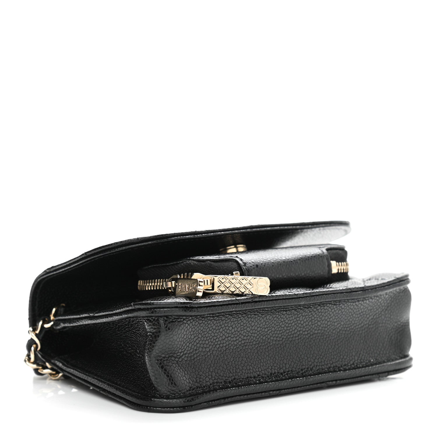 Chanel Caviar Quilted Business Affinity Clutch With Chain Black 4 of 12