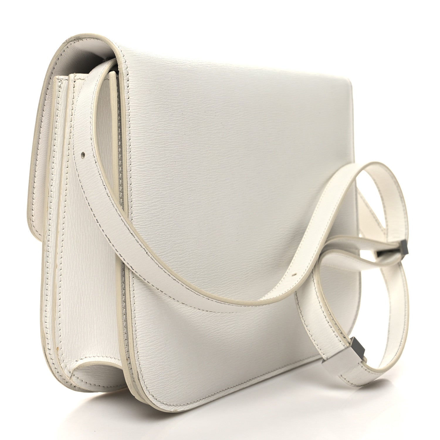 Celine Liege Calfskin Medium Classic Box Flap Bag White 3 of 14