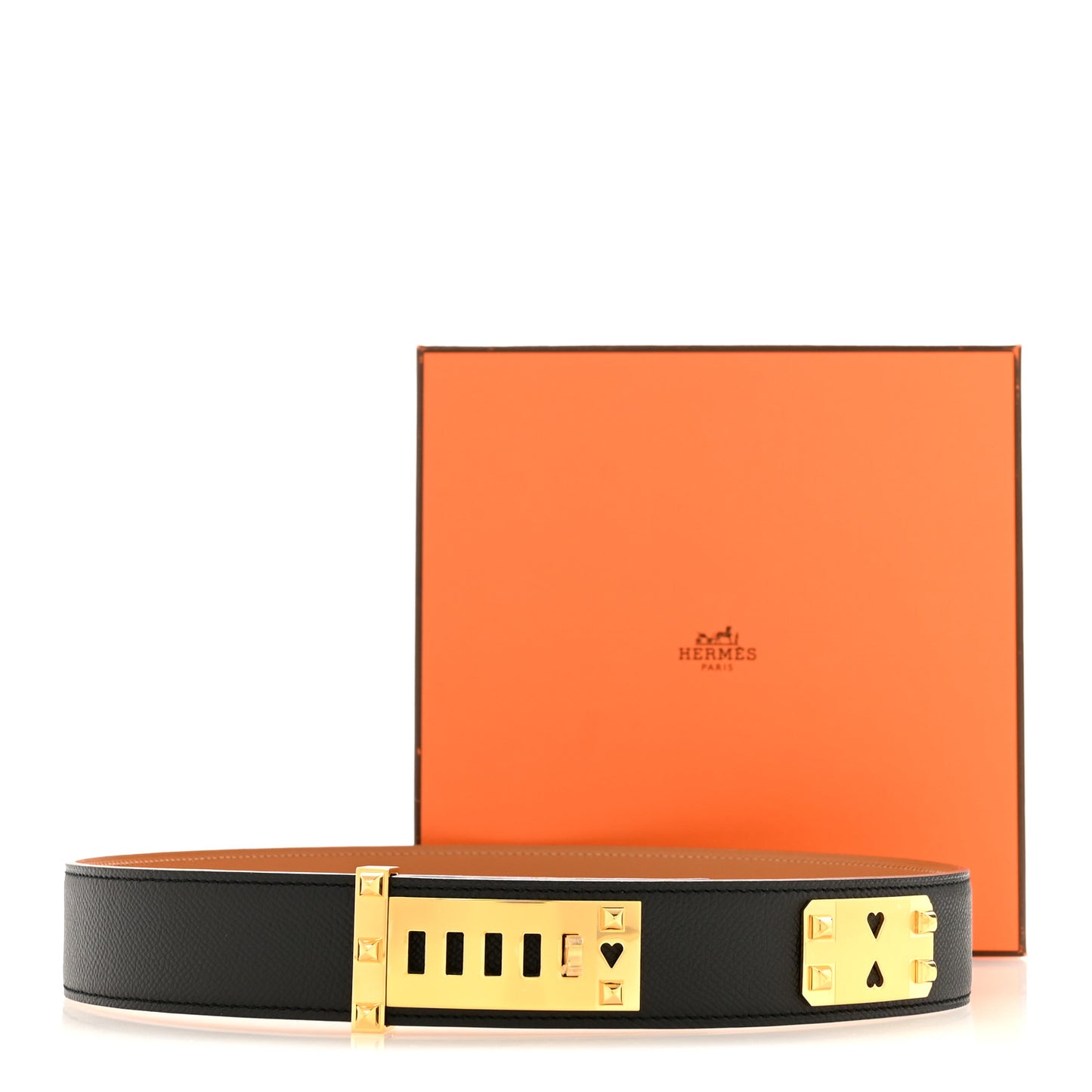Epsom 35mm Collier de Chien As De Coeur 75 30 Black Gold