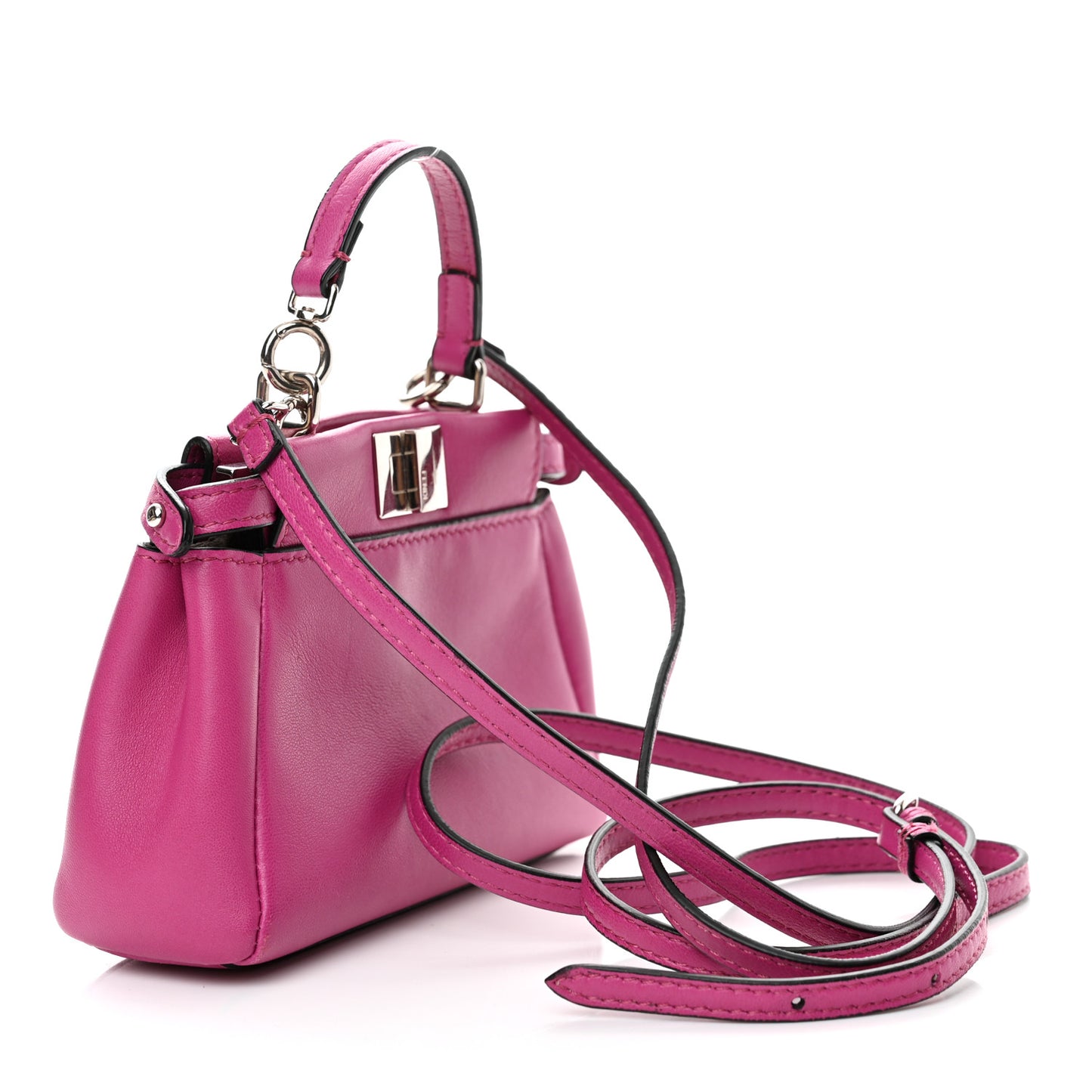Nappa Micro Peekaboo Iconic Satchel Magenta