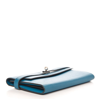 Hermes Epsom Kelly Longue Wallet Bleu Izmir 4 of 8