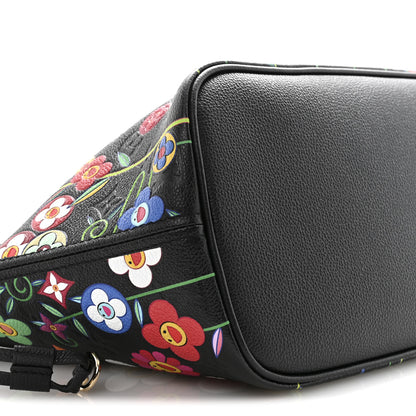 Louis Vuitton LV X TM Empreinte Flowers Neverfull MM Black 9 of 11