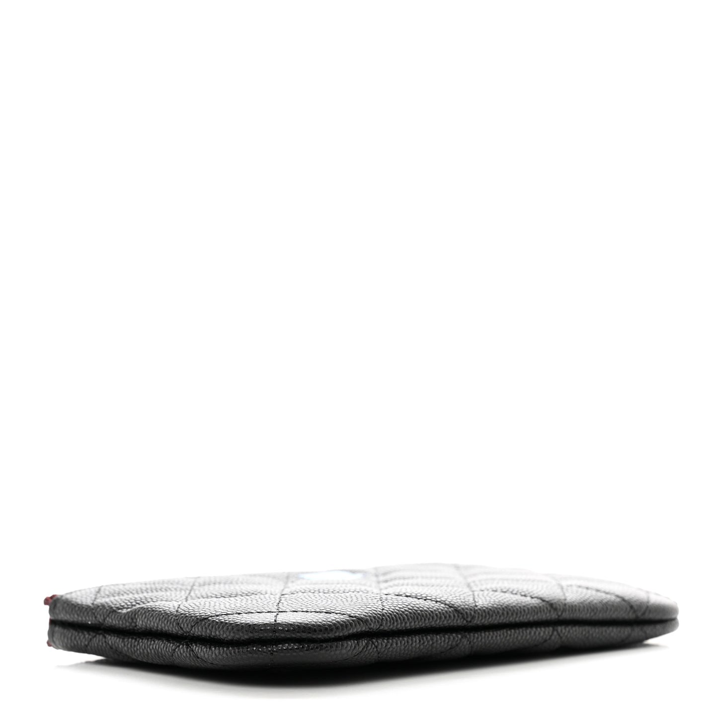Caviar Quilted Small Cosmetic Case Black