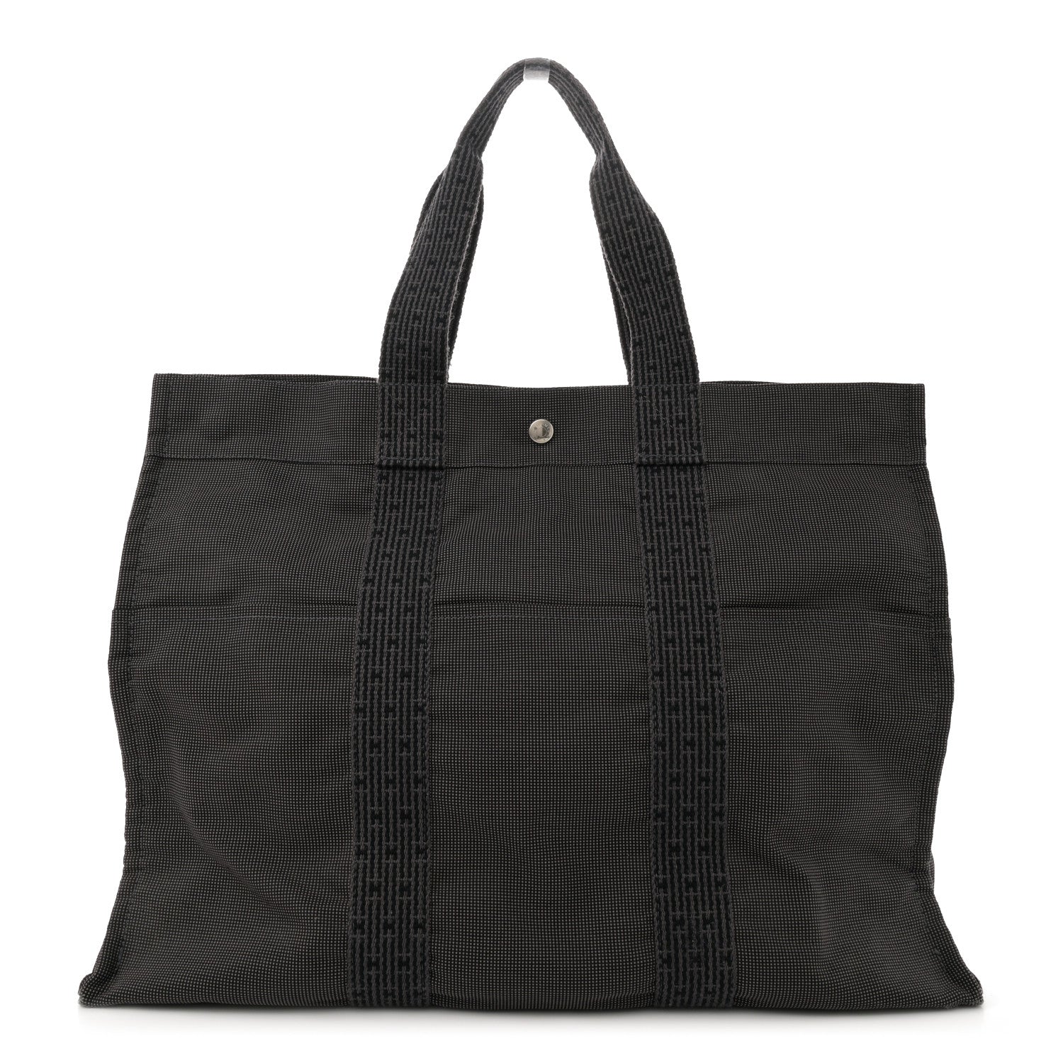 Hermes Canvas Herline Tote GM Grey 1 of 11