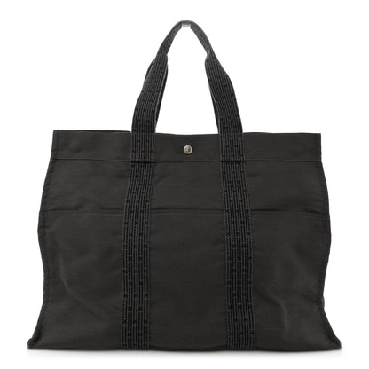 Hermes Canvas Herline Tote GM Grey 1 of 11