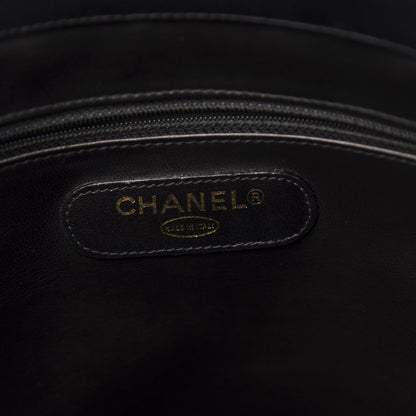 Chanel Calfskin Stitched XL Weekender Black 5 of 9