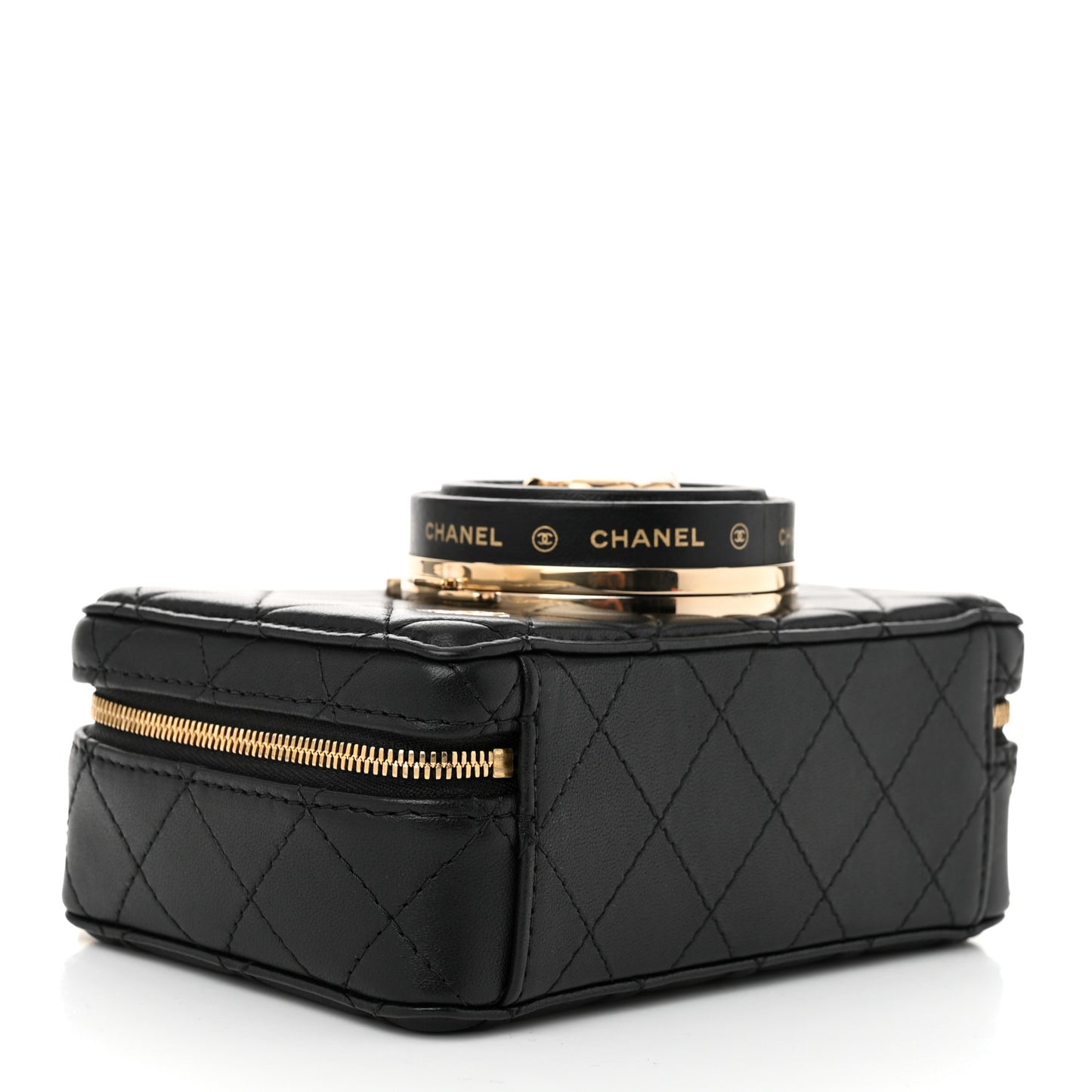 Lambskin Quilted Coco Click Bag Black